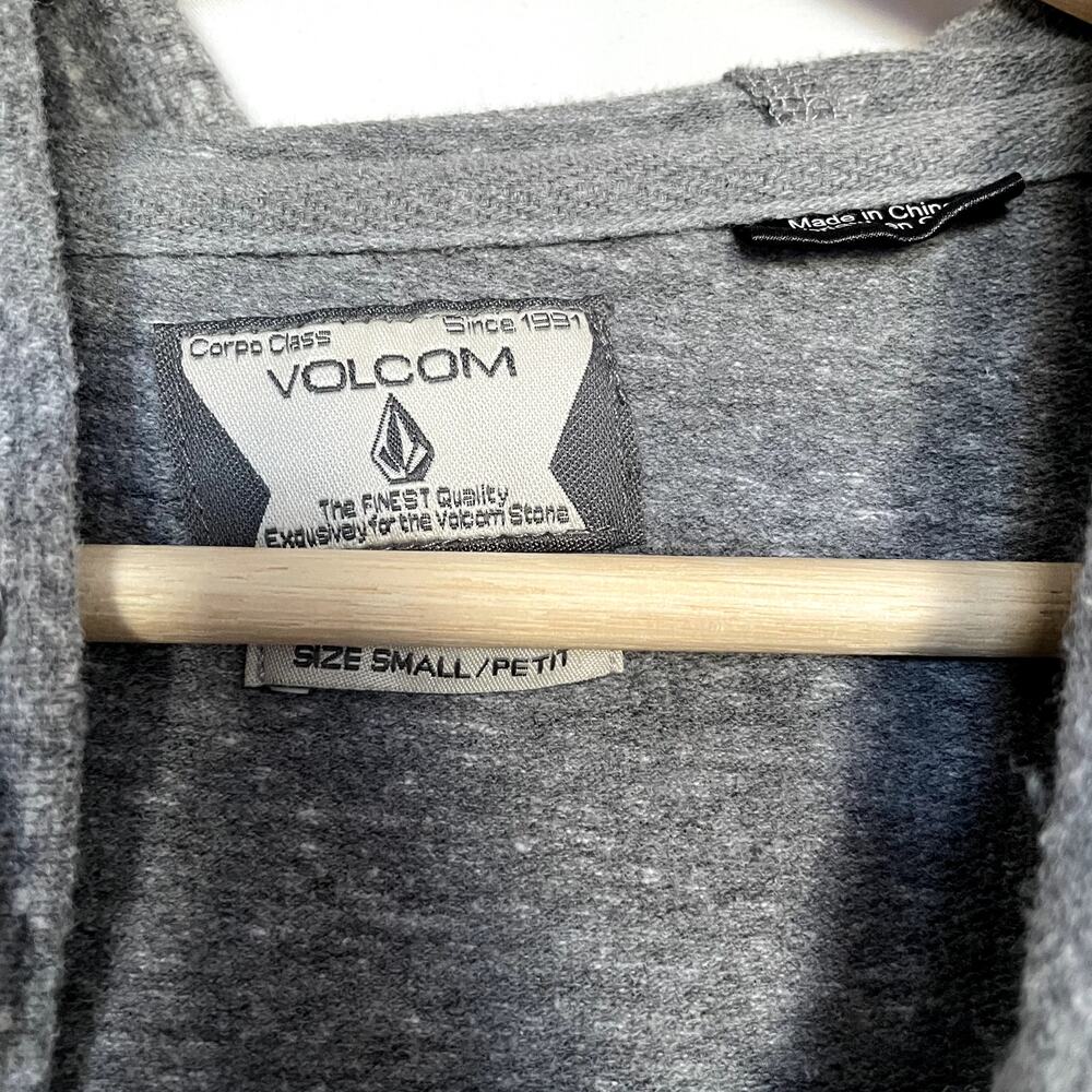 Volcom Gray Aztec Stripe Patterned Hoodie Sweater… - image 3